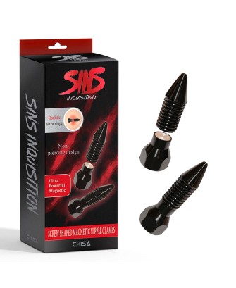 Screw Shaped Magnetic Nipple Clamps - Magnetyczne Klipsy na Sutki