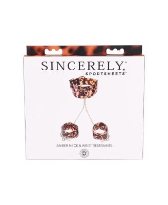SPORTSHEETS AMBER NECK AND WRIST RESTRAINT