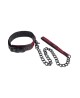Scandal Collar with Leash Black