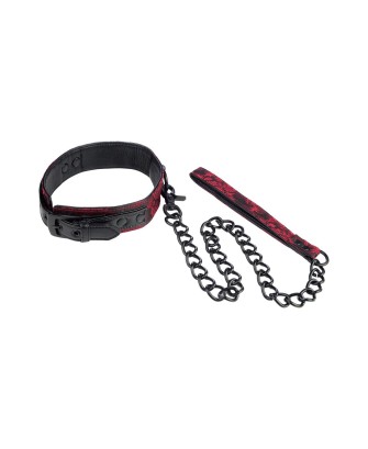Scandal Collar with Leash Black
