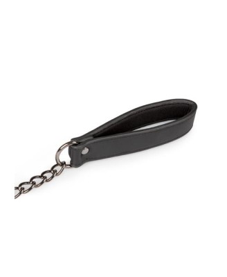 Wiązania-Leather Collar With Nipple Chains