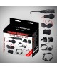 Bondage set 8 pcs black cuffs / collar/ mask/ whipp/ clamps/rope etc