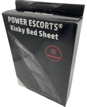 Power Escorts - BR190 - Kinky Bed Sheet Black - 160 x 227 CM