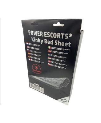 Power Escorts - BR190 - Kinky Bed Sheet Black - 160 x 227 CM