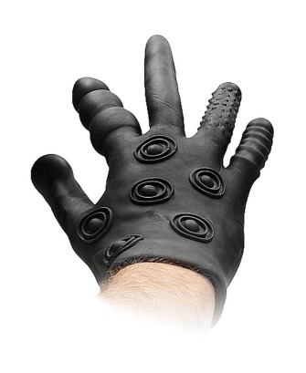Silicone Stimulation Glove - Black