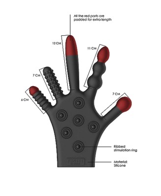 Silicone Stimulation Glove - Black