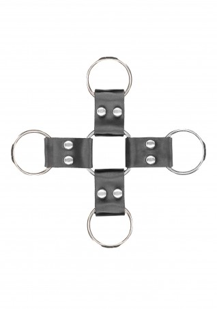 Bonded Leather Hogtie With Hand and Ankle Cuffs