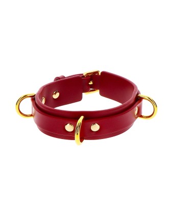 D-Ring Collar Deluxe Red