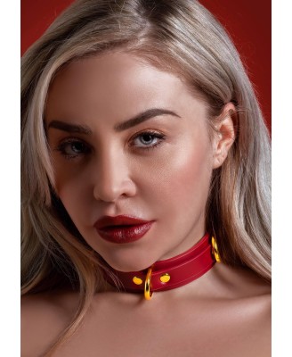 D-Ring Collar Deluxe Red