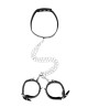 Bonded Leather Collar With Hand Cuffs