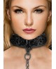 Luxury Collar with Leash - Black