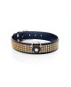 Fetish B - Series Collar - 3 cm - Obroża ze Złotymi Kryształkami