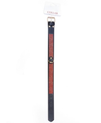 Fetish B - Series Collar with crystals 3 cm Red Line