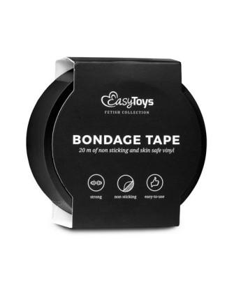 Wiązania-Black Bondage Tape 20 m