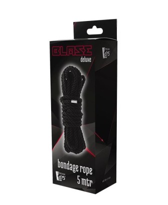 BLAZE DELUXE BONDAGE ROPE 5M BLACK
