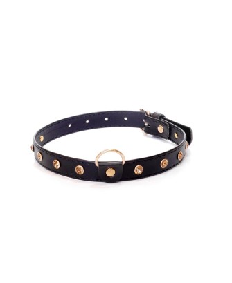 Fetish B - Series - Collar 2 cm gold crystal