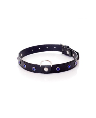 Fetish B - Series Collar - 2 cm navy blue crystal
