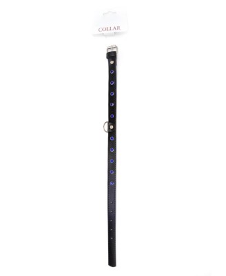Fetish B - Series Collar - 2 cm navy blue crystal
