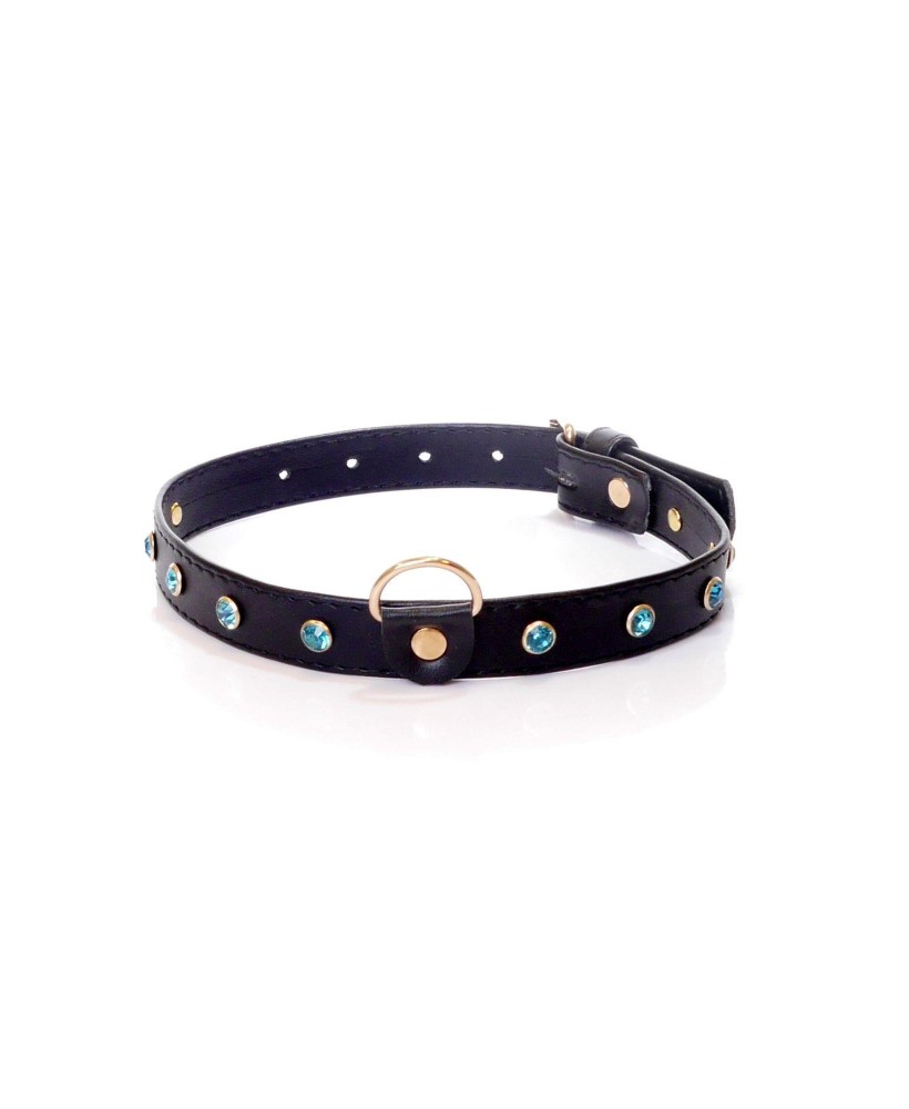 Fetish B - Series Collar - 2 cm turquoise crystal