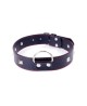Fetish B - Series Collar with studs 3 cm Red Line