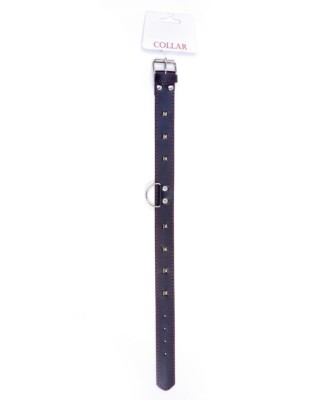 Fetish B - Series Collar with studs 3 cm Red Line