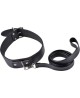 Kinky collar black  collar with leash  adjustable