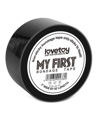 My First Non Sticky Bondage Tape Black - Taśma do krępowania - Czarny