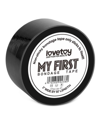 My First Non Sticky Bondage Tape Black - Taśma do krępowania - Czarny