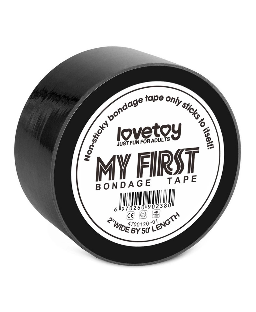My First Non Sticky Bondage Tape Black - Taśma do krępowania - Czarny