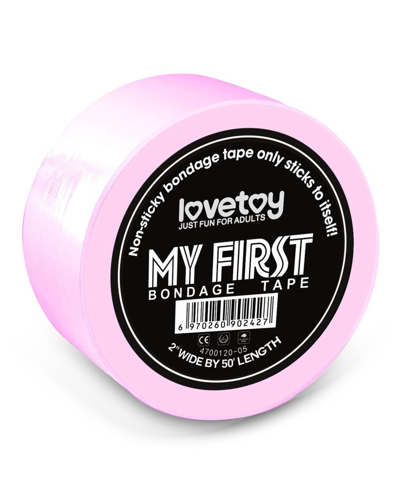 My First Non Sticky Bondage Tape Pink - Taśma do krępowania - Róż