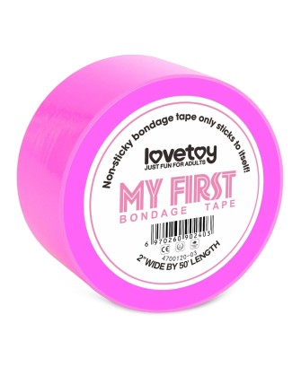 My First Non Sticky Bondage Tape Fuchsia - Taśma do krępowania - Fuksja