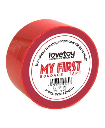 My First Non Sticky Bondage Tape Red - Taśma do krępowania - Czerwony