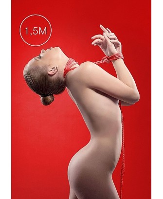 Kinbaku Mini Rope - 1,5m - Sznur do krępowania - Czerwony