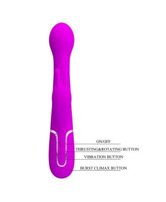 PRETTY LOVE - Twinkled Tenderness Purple, 7 vibration functions 4 thrusting settings 4 rotation functions