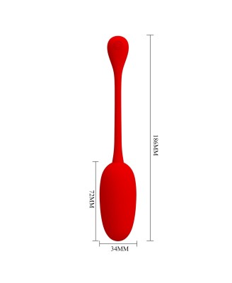 PRETTY LOVE - KNUCKER Red, 12 vibration functions Memory function