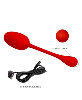 PRETTY LOVE - KNUCKER Red, 12 vibration functions Memory function