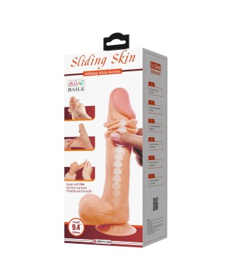 BAILE - Sliding Skin 9,4'' Flesh Bendable Suction base TPR