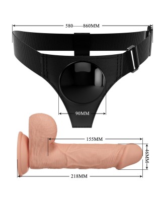 PRETTY LOVE - HARNESS BRIEFS Jerry Uprząż Strapon 7,6"
