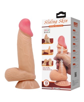 BAILE - Sliding Skin 7,6'' Flesh, Suction base Bendable TPR