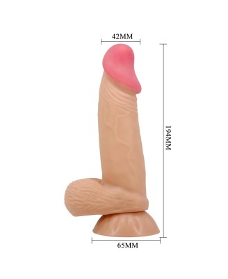 BAILE - Sliding Skin 7,6'' Flesh, Suction base Bendable TPR