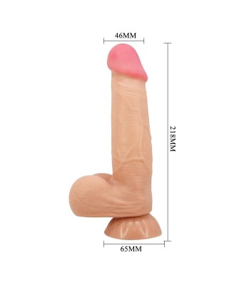 BAILE - Sliding Skin 8,5'' Flesh Suction base Bendable TPR