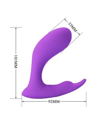 PRETTY LOVE - Idabelle Purple, 12 vibration functions 12 pulse wave settings Wireless remote control