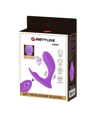 PRETTY LOVE - Idabelle Purple, 12 vibration functions 12 pulse wave settings Wireless remote control