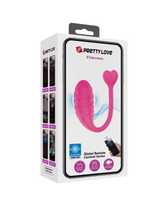 PRETTY LOVE - Fisherman Pink, 12 vibration functions Mobile APP remote control