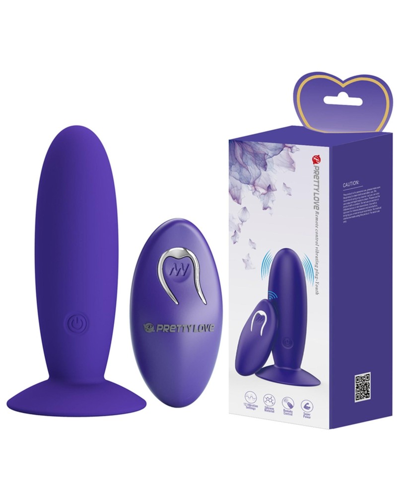 PRETTY LOVE - Remotr control vibrating plug - Youth, Wireless remote control 12 poziomów wibracji