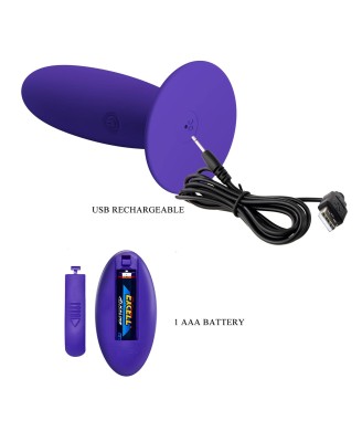 PRETTY LOVE - Remotr control vibrating plug - Youth, Wireless remote control 12 poziomów wibracji