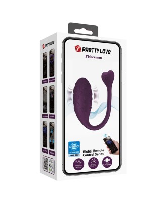 PRETTY LOVE - Fisherman Purple, 12 poziomów wibracji - zdalnie sterowany