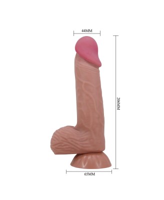 BAILE - Dildo Sliding Skin 8,1'', Bendable Suction base TPR