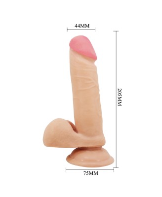 BAILE - Sliding Skin 8.1'' Flesh, - Realistyczne dildo z przyssawką