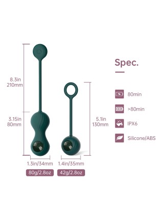 Magic Motion - Crystal Duo Smart Kegel Vibrator with Weight Set